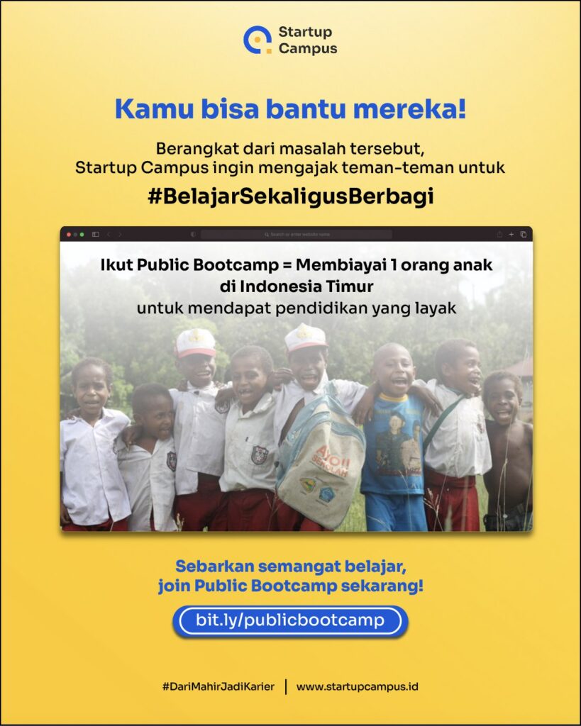 belajar sekaligus berbagai program Startup Campus